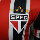 Camisa São Paulo II 24/25 - Jogador Masculina - Vermelho, Branco e Preto